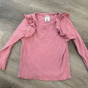 Little Sleepies PLAY Ribbed Ruffle Long Sleeve in Pink size 18-24 months
